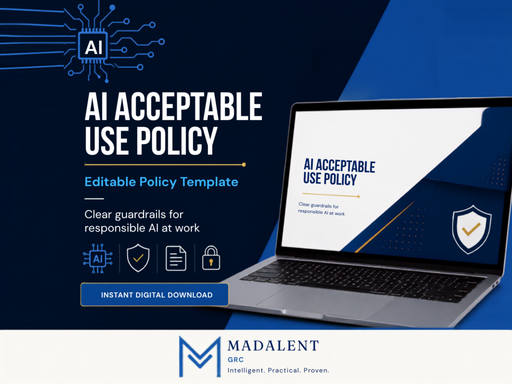 AI policy template Australia Word document cover for staff AI governance rules