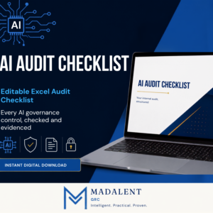 AI Audit Checklist Excel workbook cover for governance control reviews