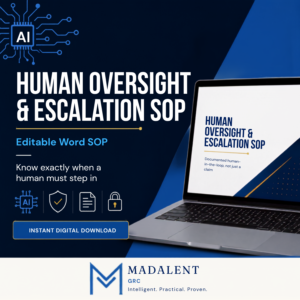 Human Oversight and Escalation SOP Word document cover for AI review triggers