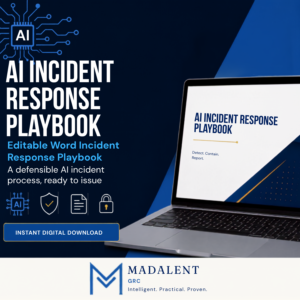 AI Incident Response Playbook Word document cover for detection and containment
