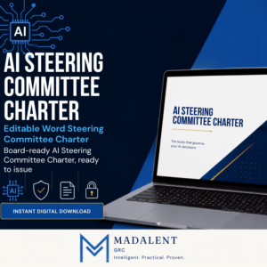 AI Steering Committee Charter Word document cover for governance authority