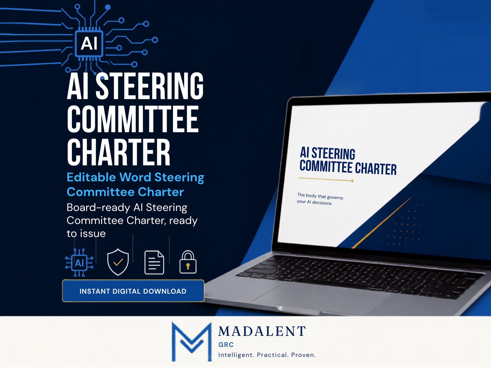 AI Steering Committee Charter Word document cover for governance authority