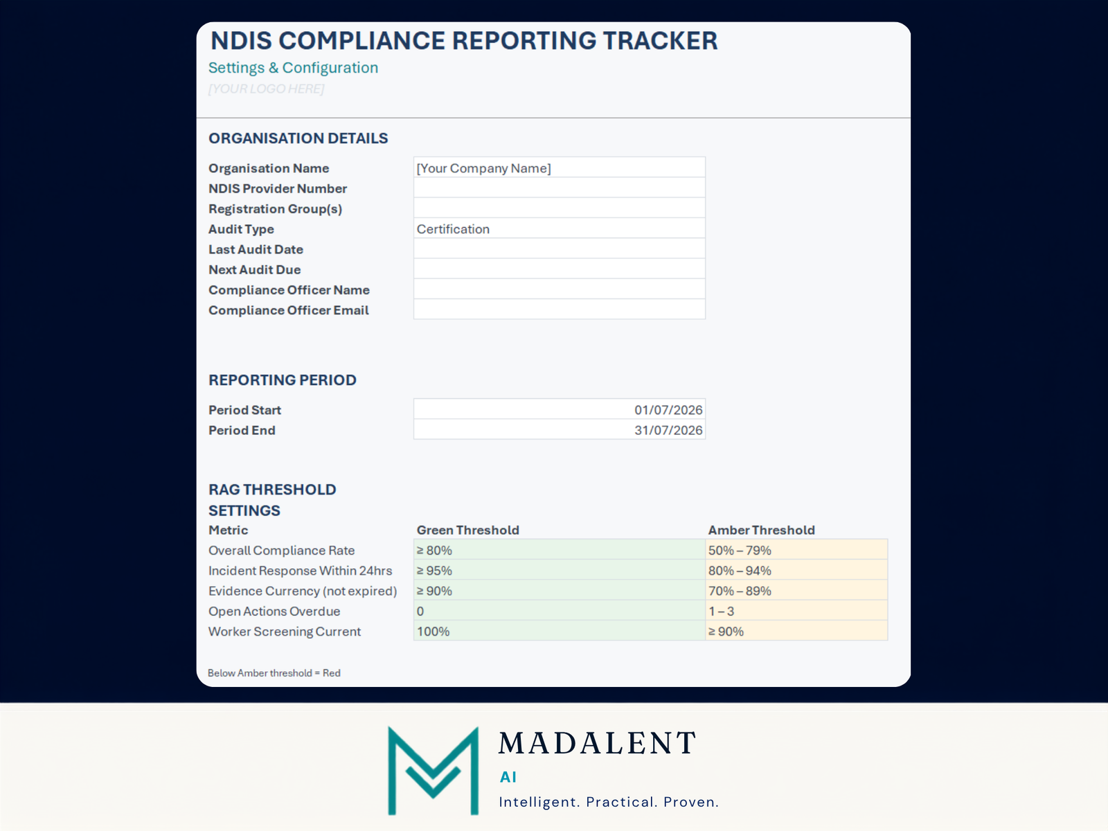 NDIS Compliance Reporting & Audit Evidence Tracker - Image 3