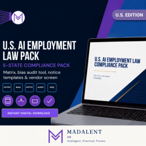 US Multi-State AI Employment Law Compliance Pack (~USD$99)