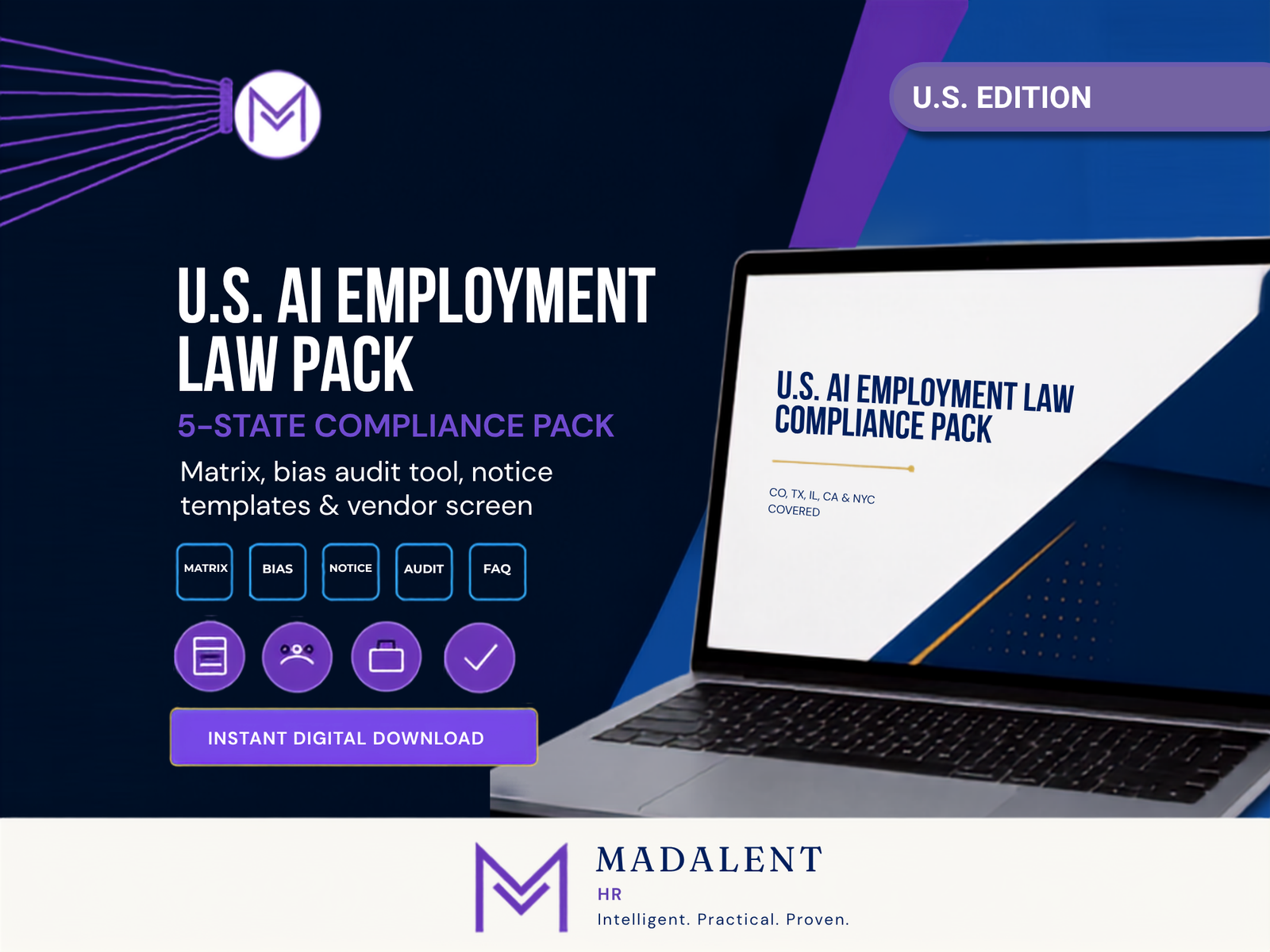 US Multi-State AI Employment Law Compliance Pack (~USD$99)